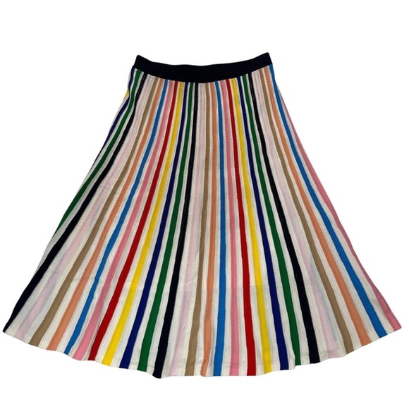 J. Crew Rainbow Stripe Pull-On Flare Skirt - Picture 4 of 8